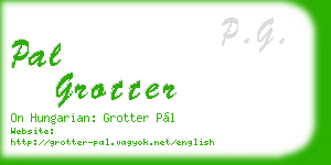 pal grotter business card